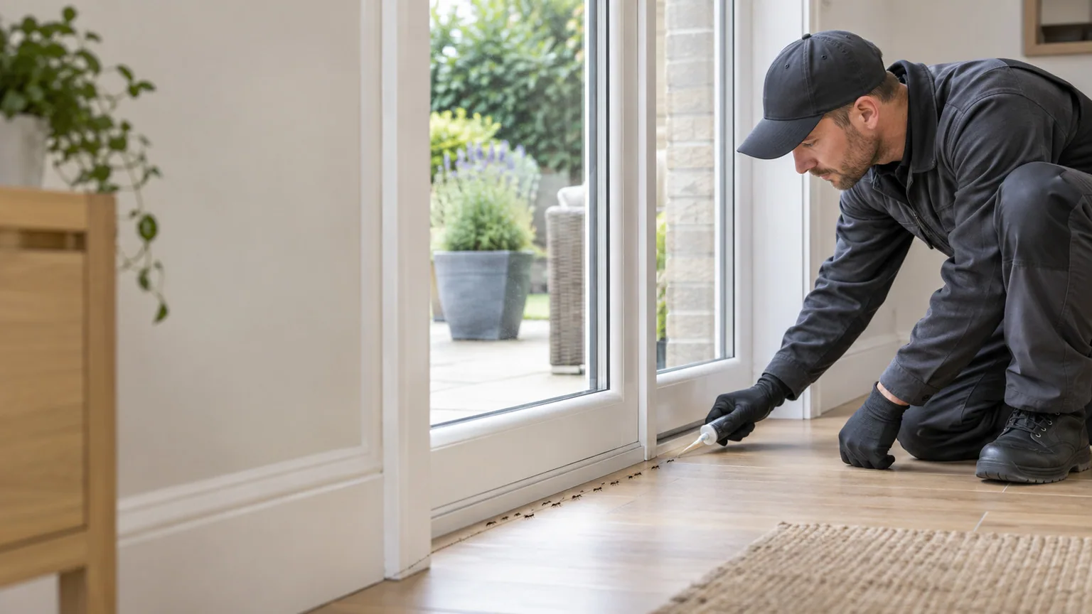 Ant Control carried out by a professional pest-control technician