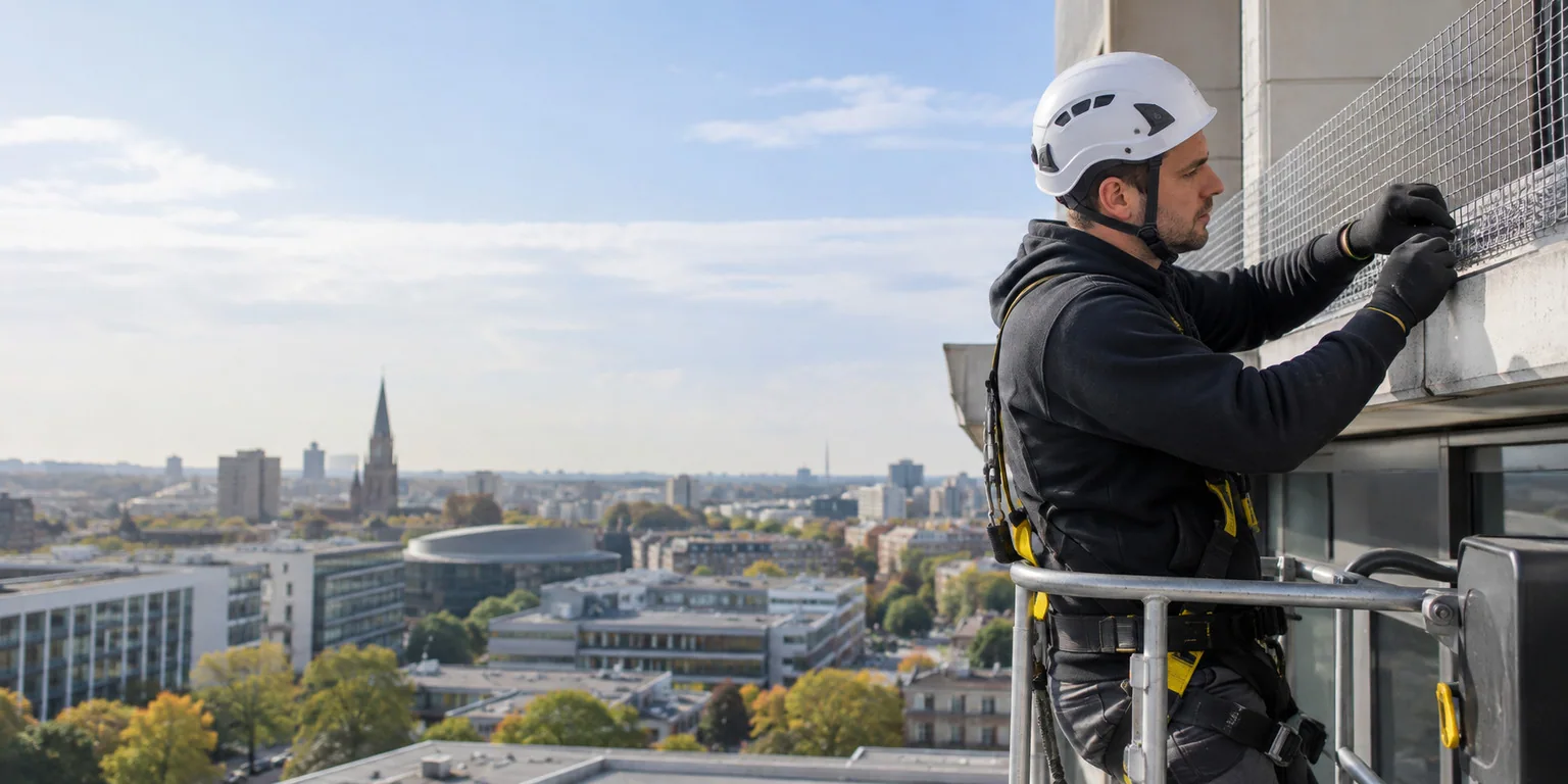 Bird Control carried out by a professional pest-control technician